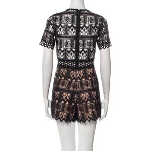 Alexis Black and Tan Tiered Jumpsuit Cocktail